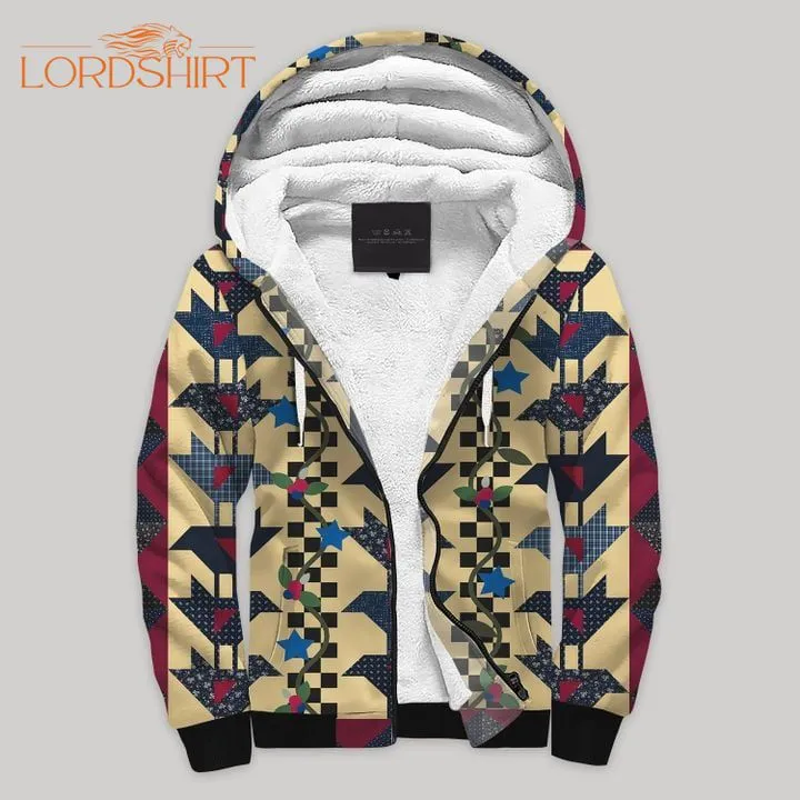 Star Native American Fleece Zip Hoodie All Over Print