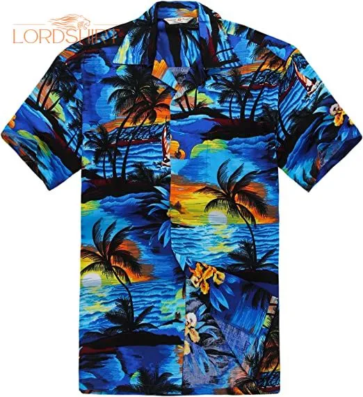 Sunset Blue Tropical Hawaiian Shirt