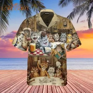 That's What Cat Do They Know Things They Drink Beer Aloha Hawaiian Shirt