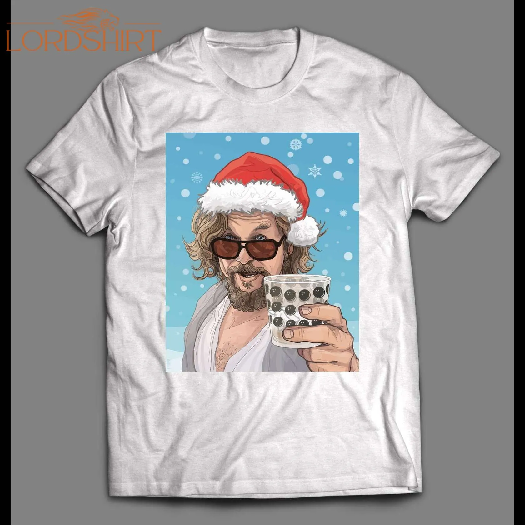 The Big Lebowski Santa Dude Christmas Art Holiday Shirt