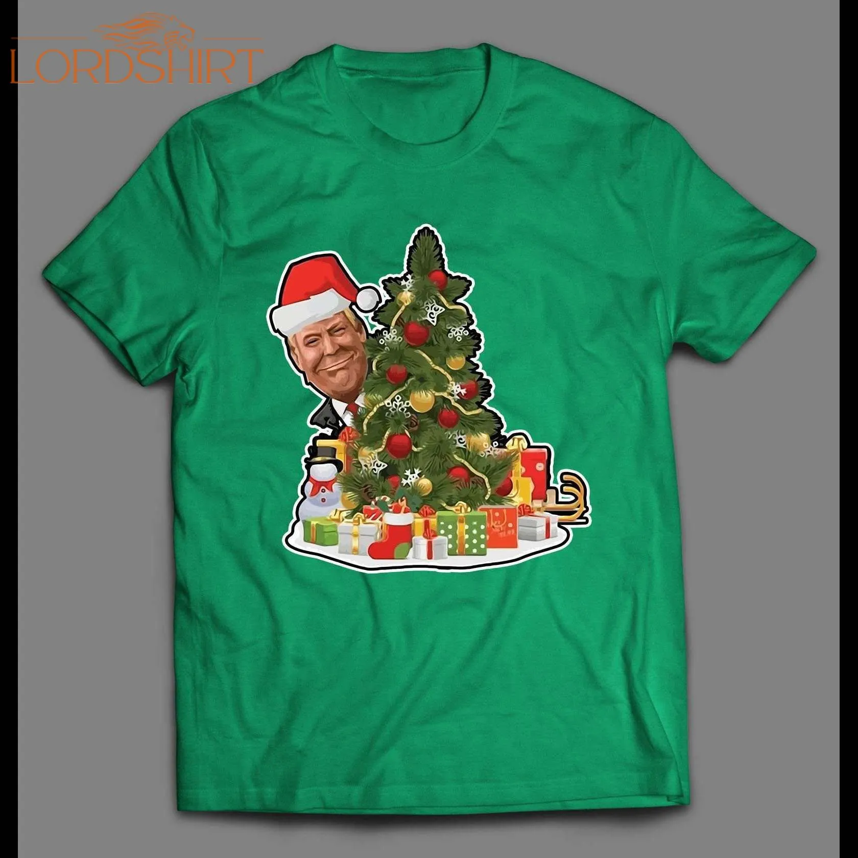 The Donald Merry Christmas Tree High Quality Holiday Shirt