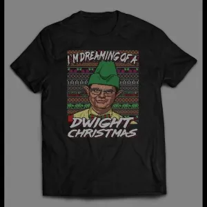 The Office Dreaming Of A Dwight Christmas Full Front Print Shirt