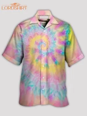 Tie Dye Pink Hawaiian Shirt