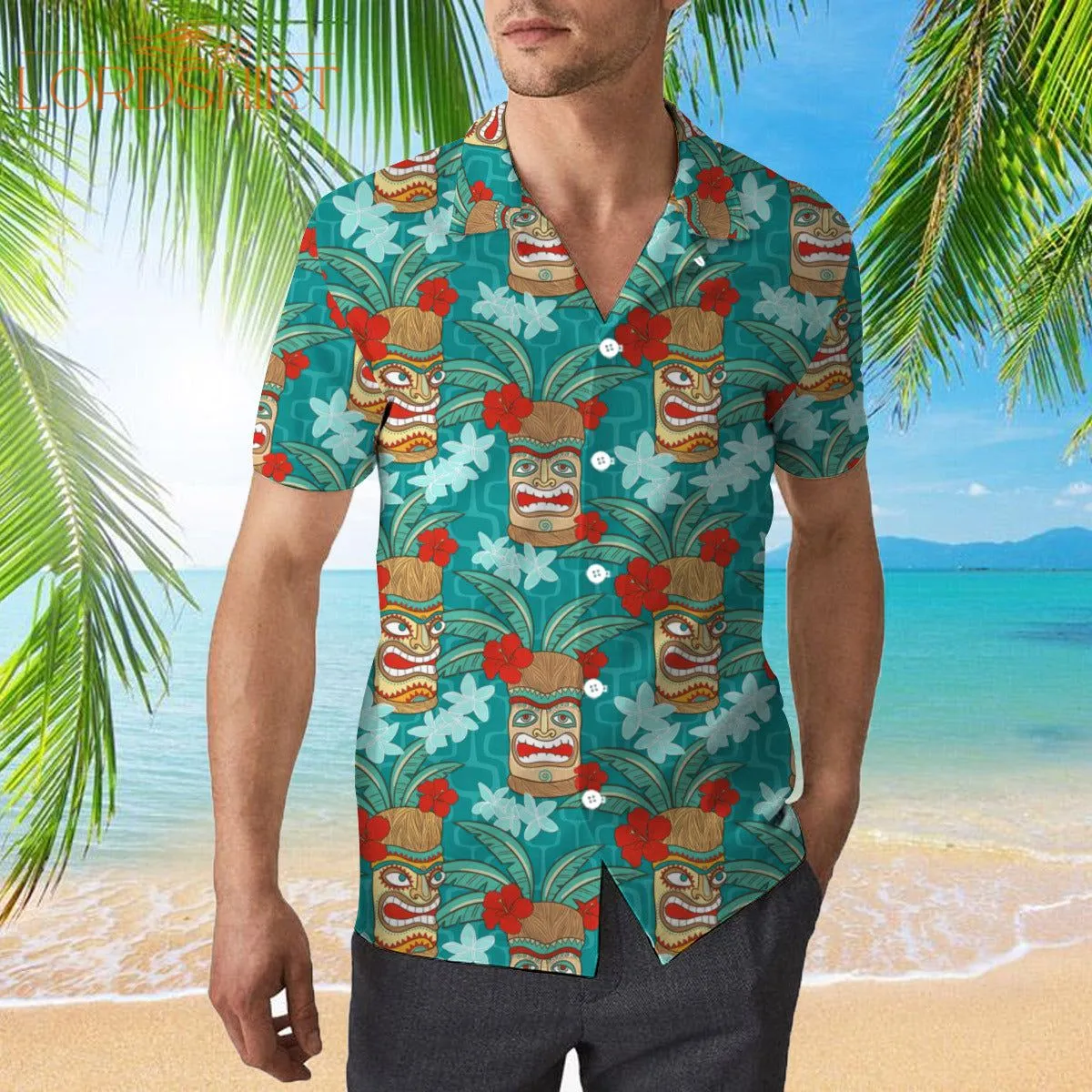 Tiki Mask Aloha Hawaiian Shirt