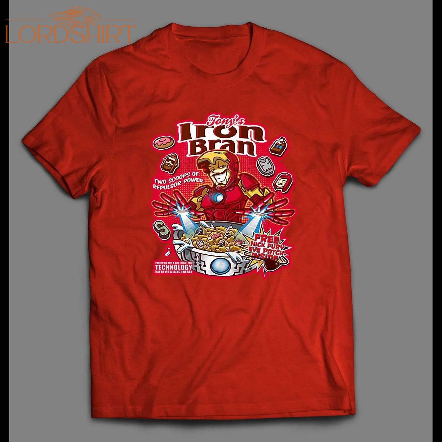 Tony's Iron Man Bran Cereal Parody Shirt