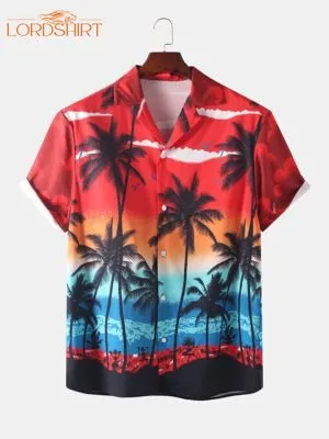 Tropical Coconut Beach Hawaiian Shirt