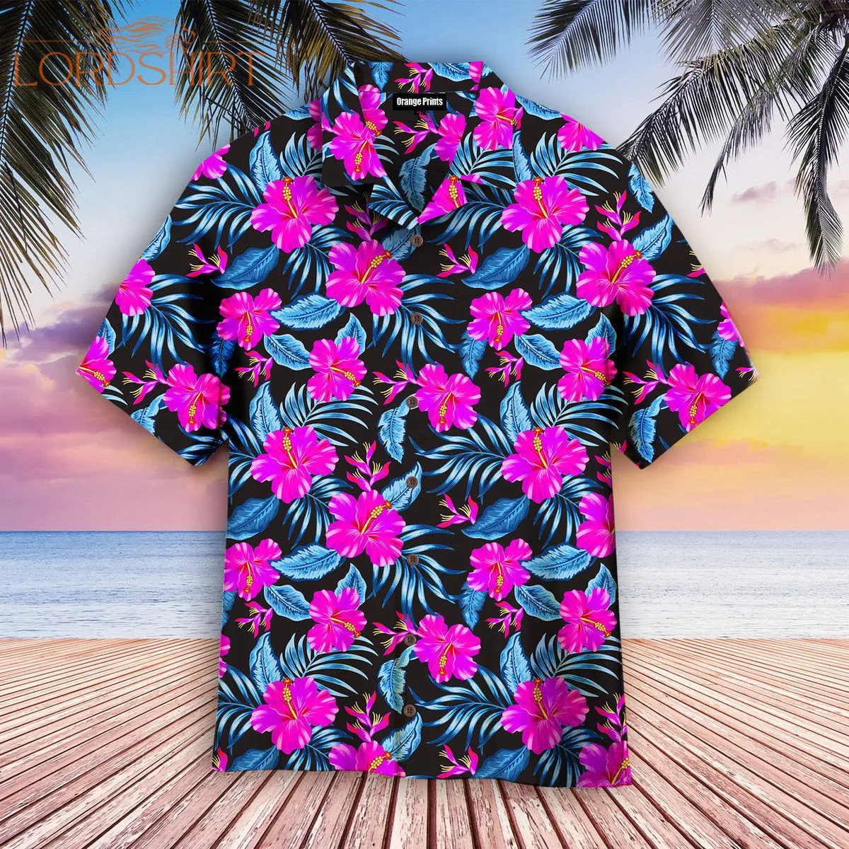 Tropical Flowers Hibiscus Hawaiian Shirt