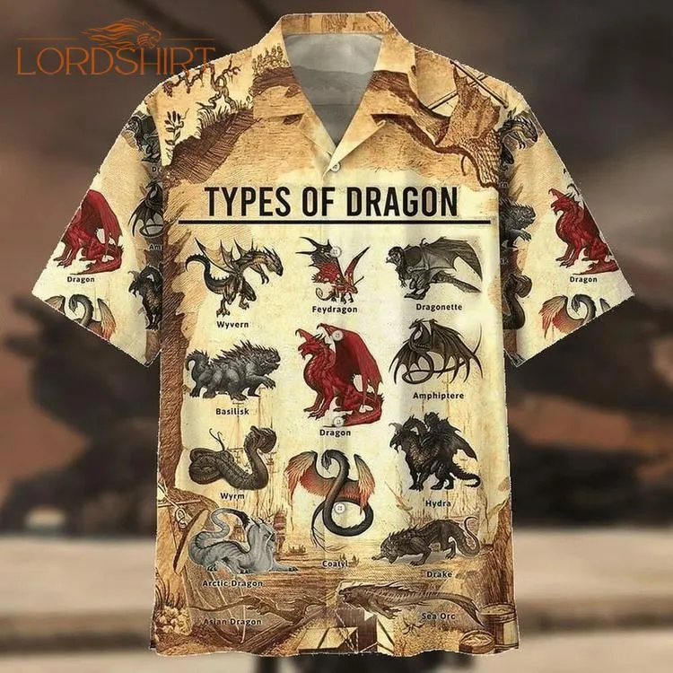 Types Of Dragon Aloha Hawaiian Shirt