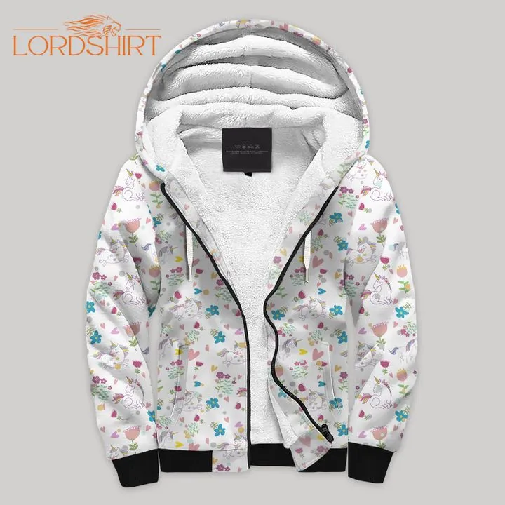 Unicorn Blanket Fleece Zip Hoodie All Over Print