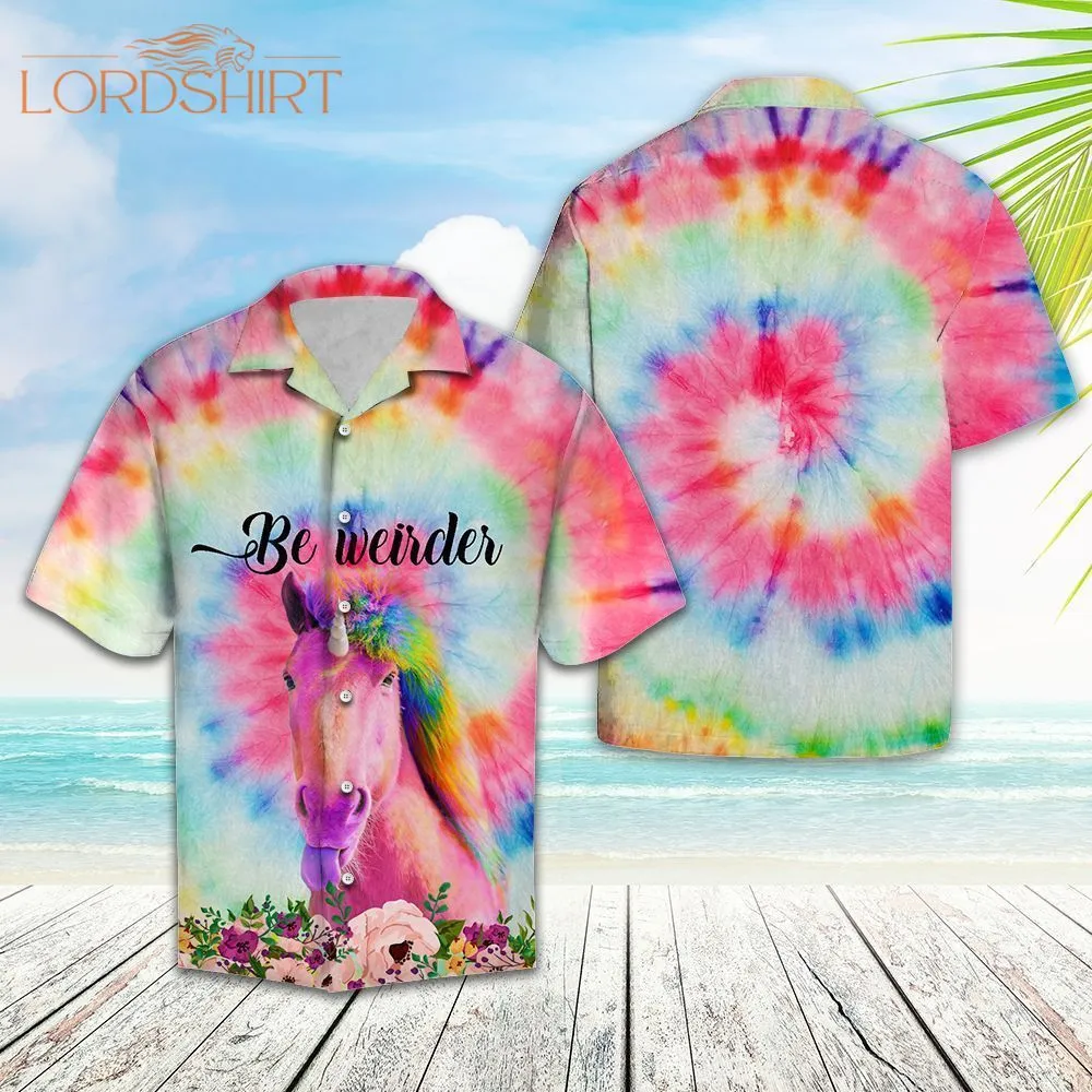 Unicorn Tiedye Colorful Fashion Hawaiian Shirt