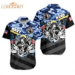 United States Navy Veterans Eagles Aloha Hawaiian Shirts For Men & For Women