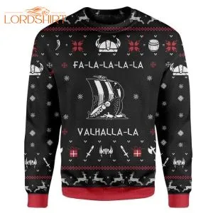 Valhalla Viking Ugly Christmas Sweater