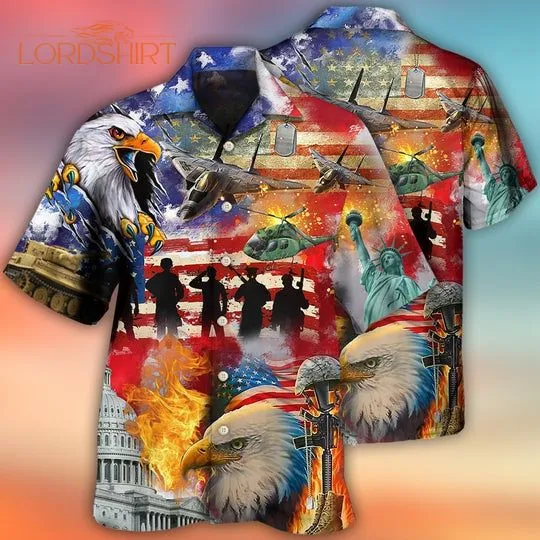 Veteran Independence Day American Hawaiian Shirt