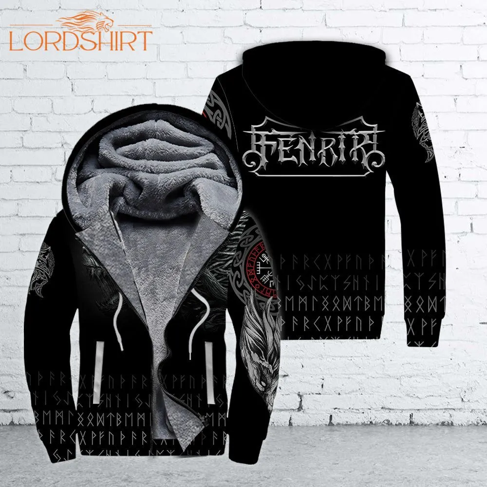 Viking Fenrir Fleece Zip Hoodie All Over Print