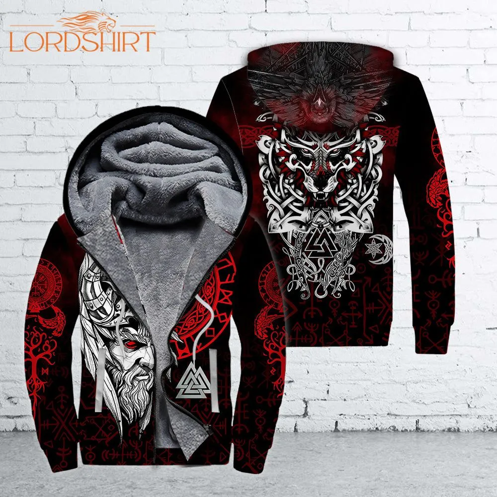 Viking Fleece Zip Hoodie All Over Print