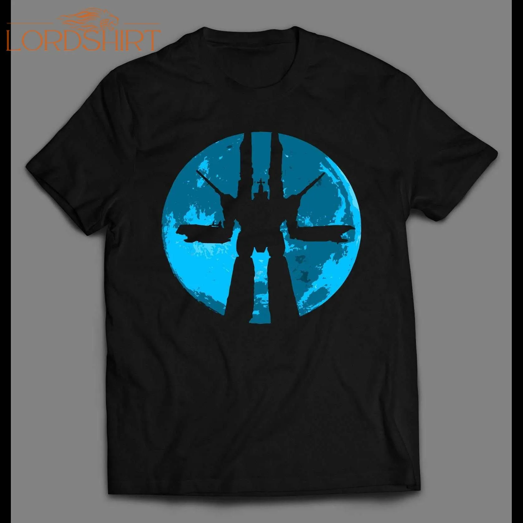 Vintage Robotech Ship Moon Anime Art High Quality Shirt