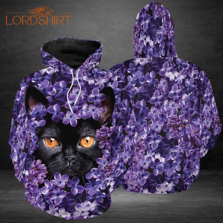 Violet Black Cat 3d All Over Print