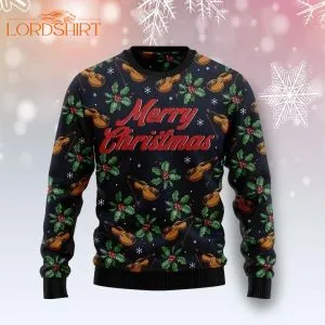 Violin Merry Christmas Ugly Christmas Sweater