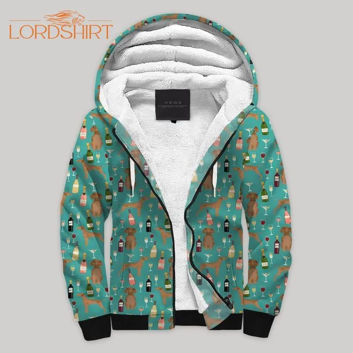 Vizsla Blanket Fleece Zip Hoodie All Over Print