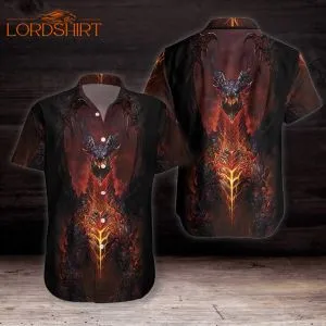 Volcanic Dragon Chest Hawaiian Shirt