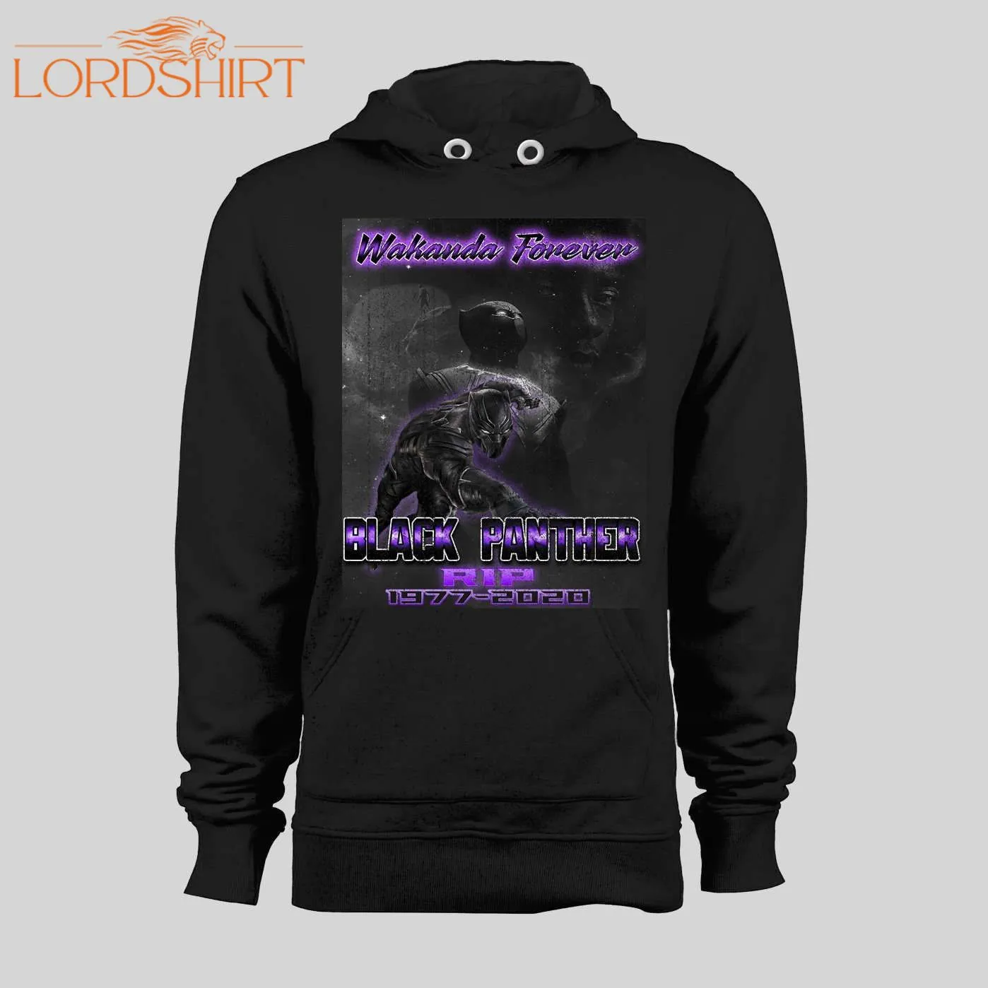 Wakanda Forever Rip Black Panther Chadwick Boseman Bootleg Rap Style Hoodie / Sweatshirt