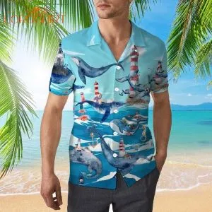 Whale Love Ocean Love Sky Hawaiian Shirt