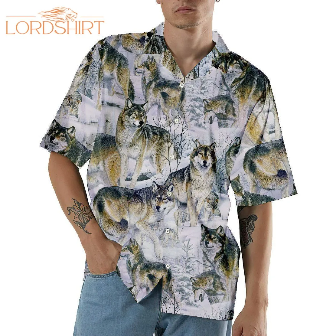 Wolf Hawaiian Shirt