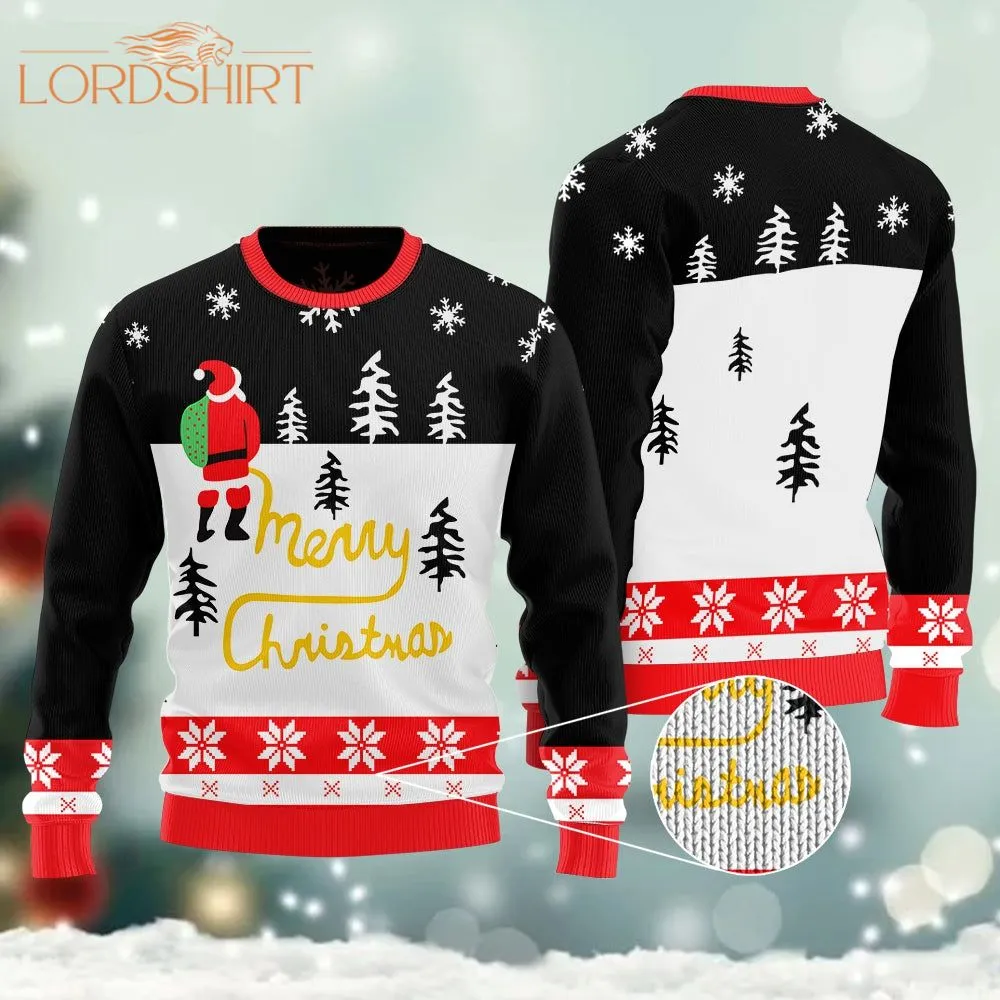 Yellow Snow Santa Ugly Christmas Sweater