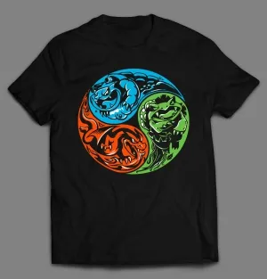 Ying Yang Balance Of Power Poke Monster Dragons Shirt