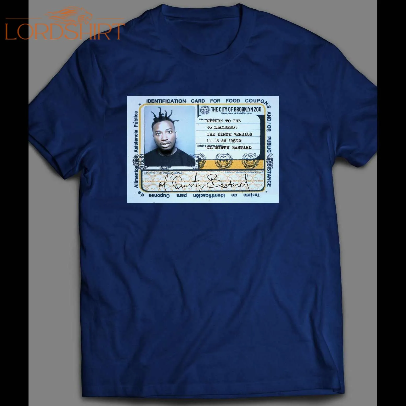 Youth Size Ol' Dirty Bastard (odb) Food Stamp Card Shirt