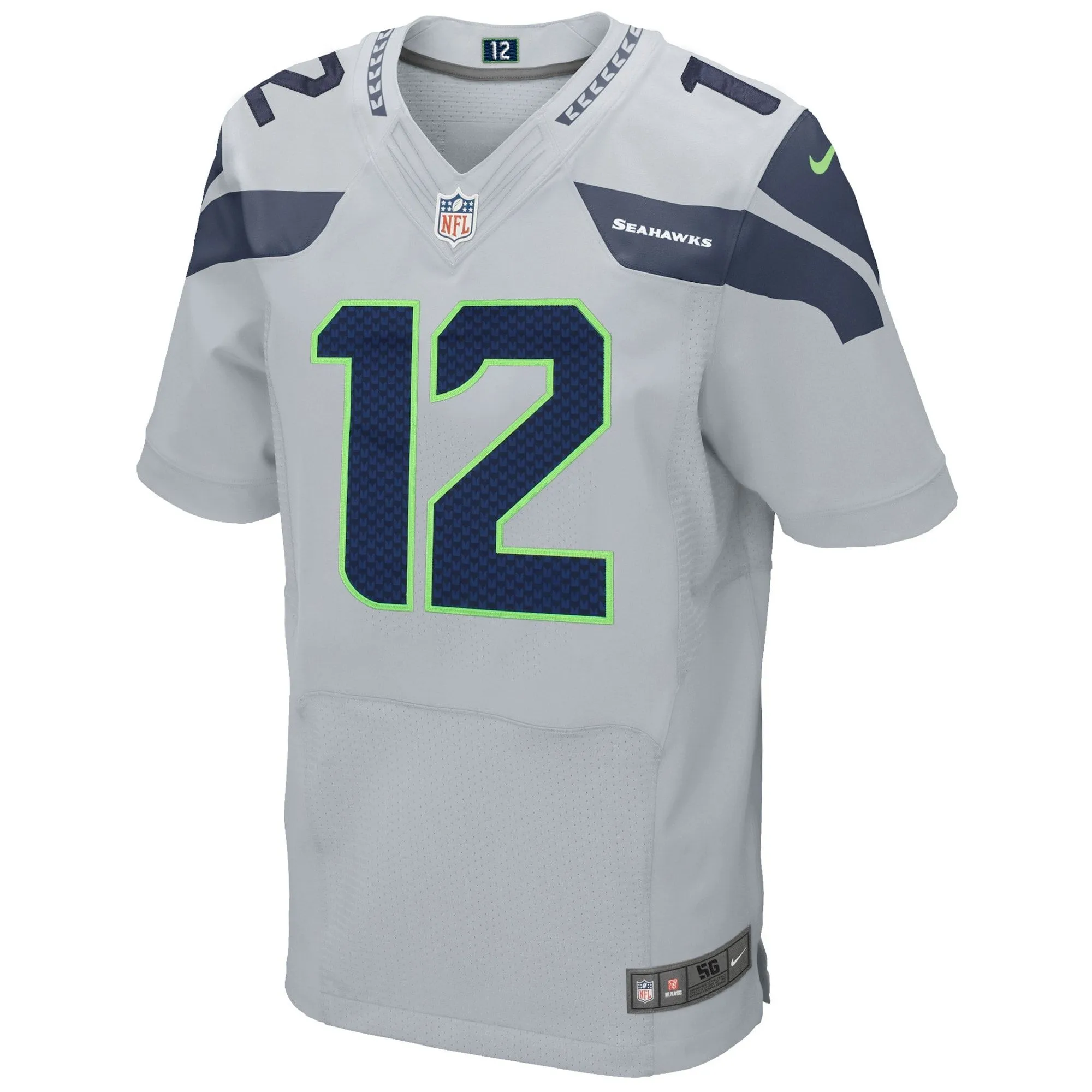 12s Seattle Seahawks  Elite Jersey - Gray