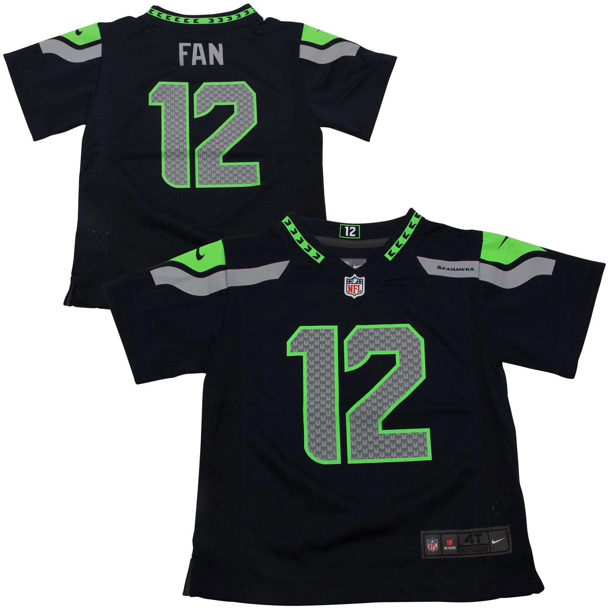 12s Seattle Seahawks  Toddler Game Jersey - Navy