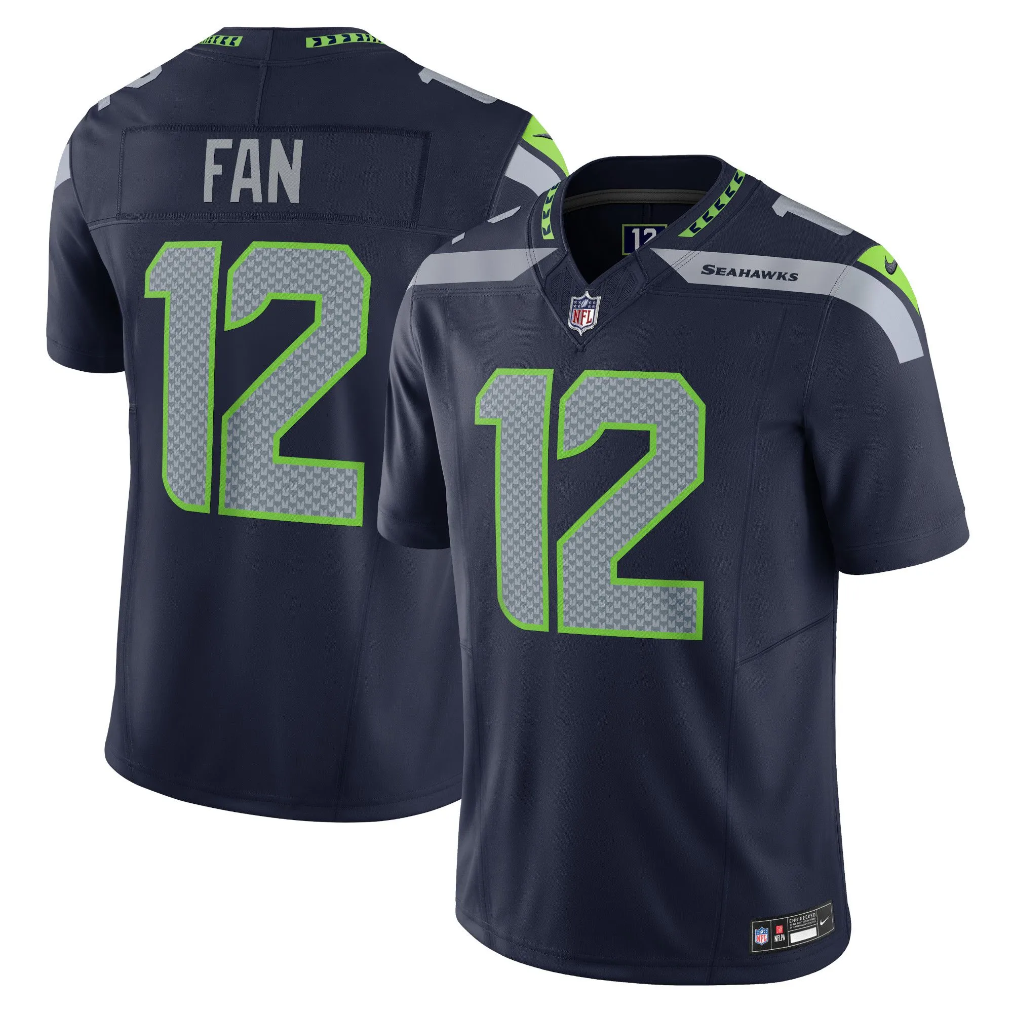 12s Seattle Seahawks  Vapor F.U.S.E. Limited Jersey - Navy