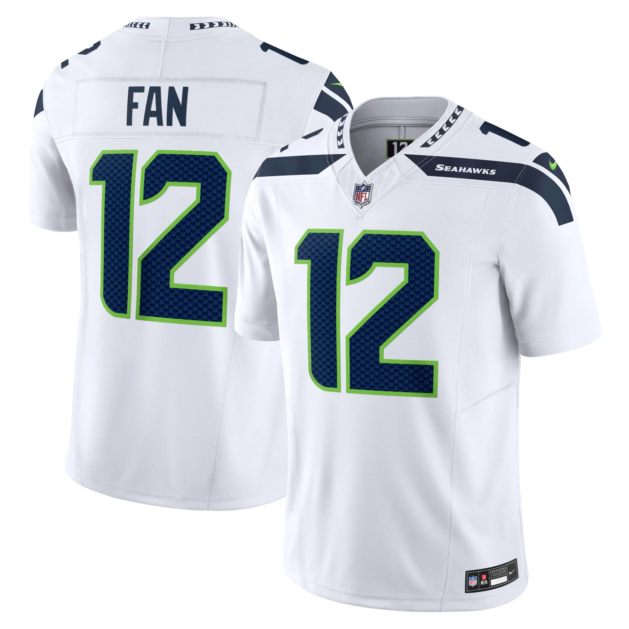 12s Seattle Seahawks  Vapor F.U.S.E. Limited Jersey - White