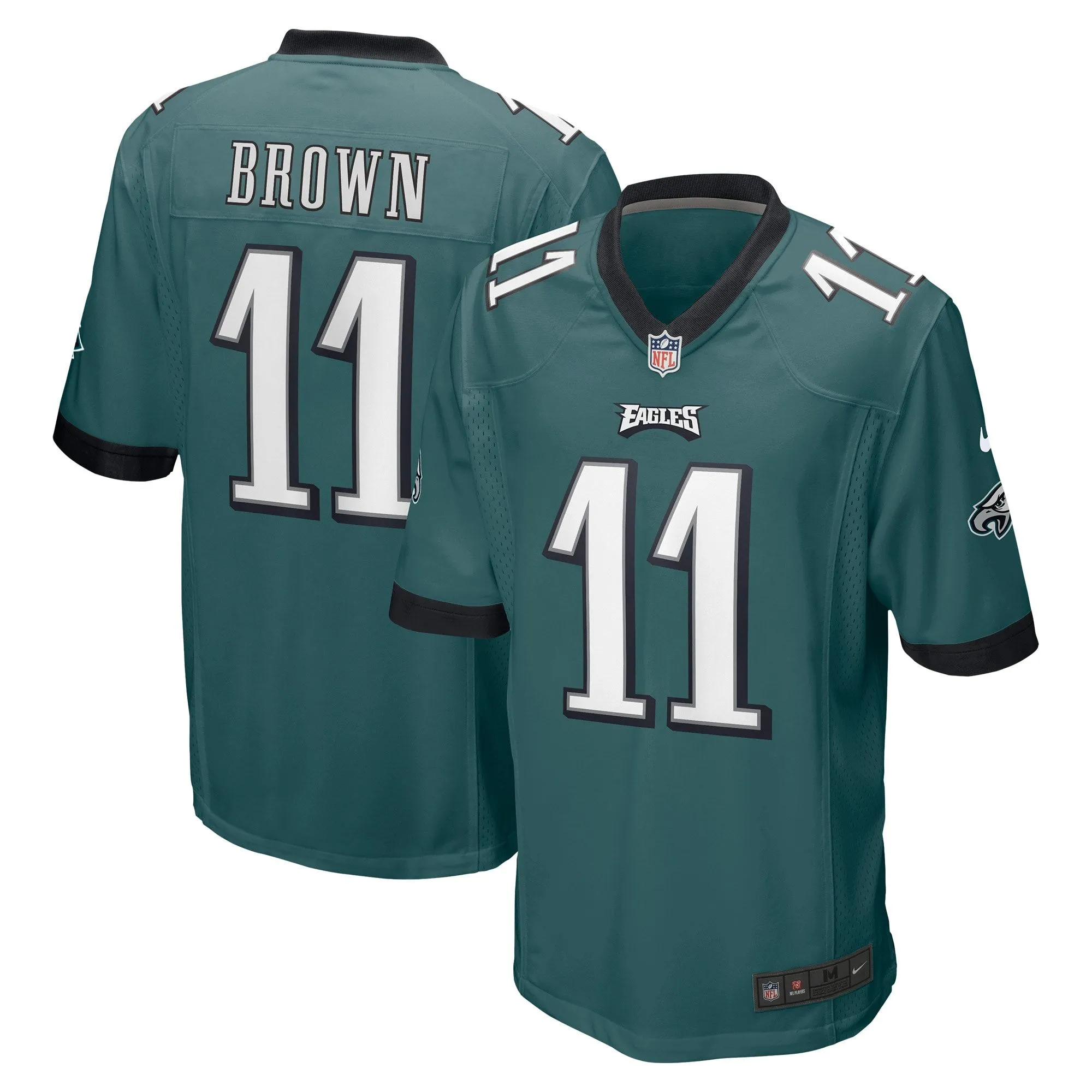 A.J. Brown Philadelphia Eagles  Player Game Jersey - Midnight Green