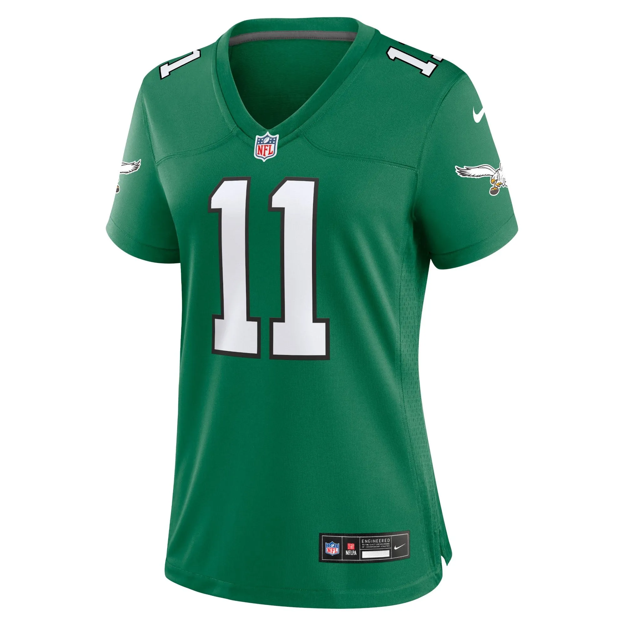 A.J. Brown Philadelphia Eagles  Women's Player Jersey - Kelly Green