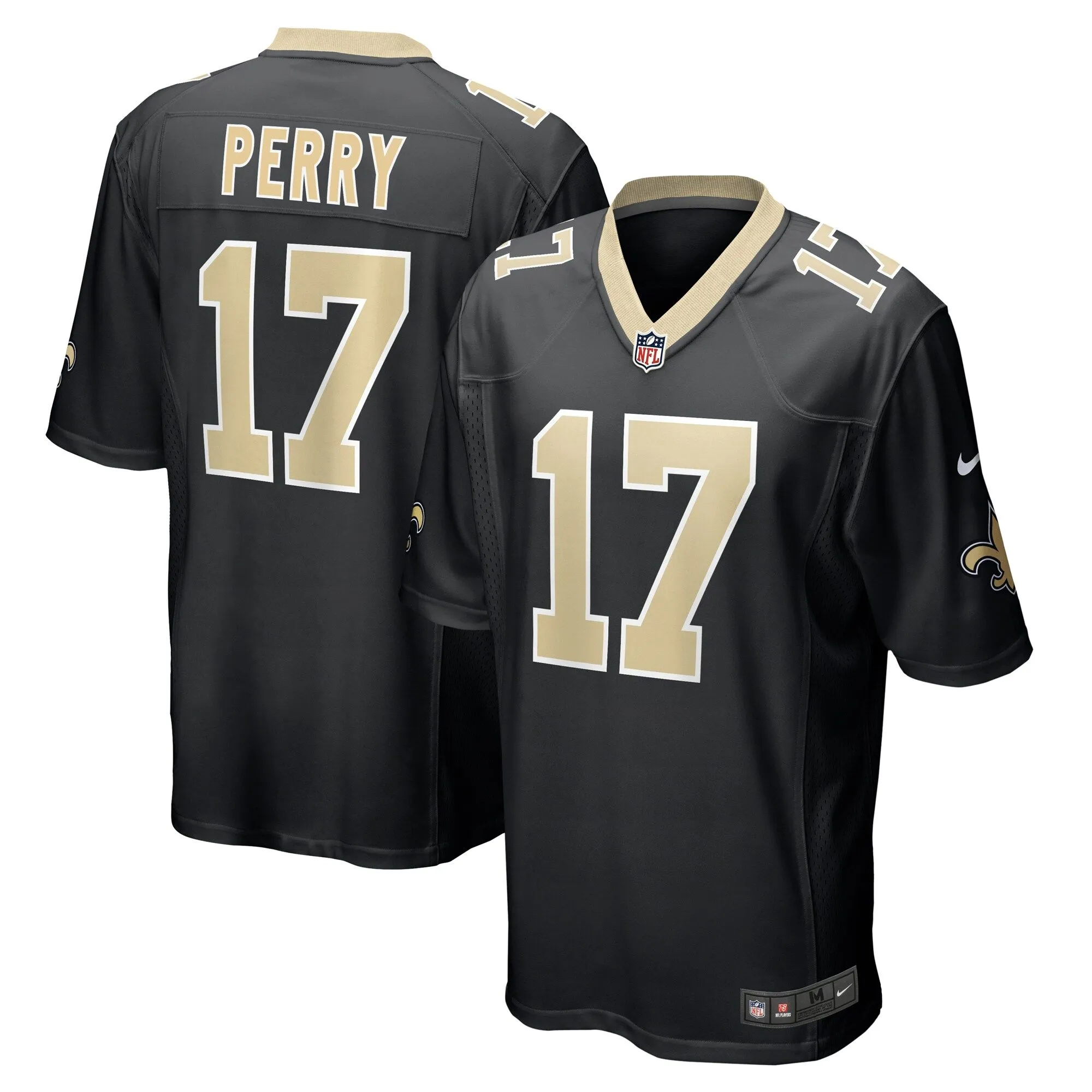 A.T. Perry New Orleans Saints  Team Game Jersey -  Black