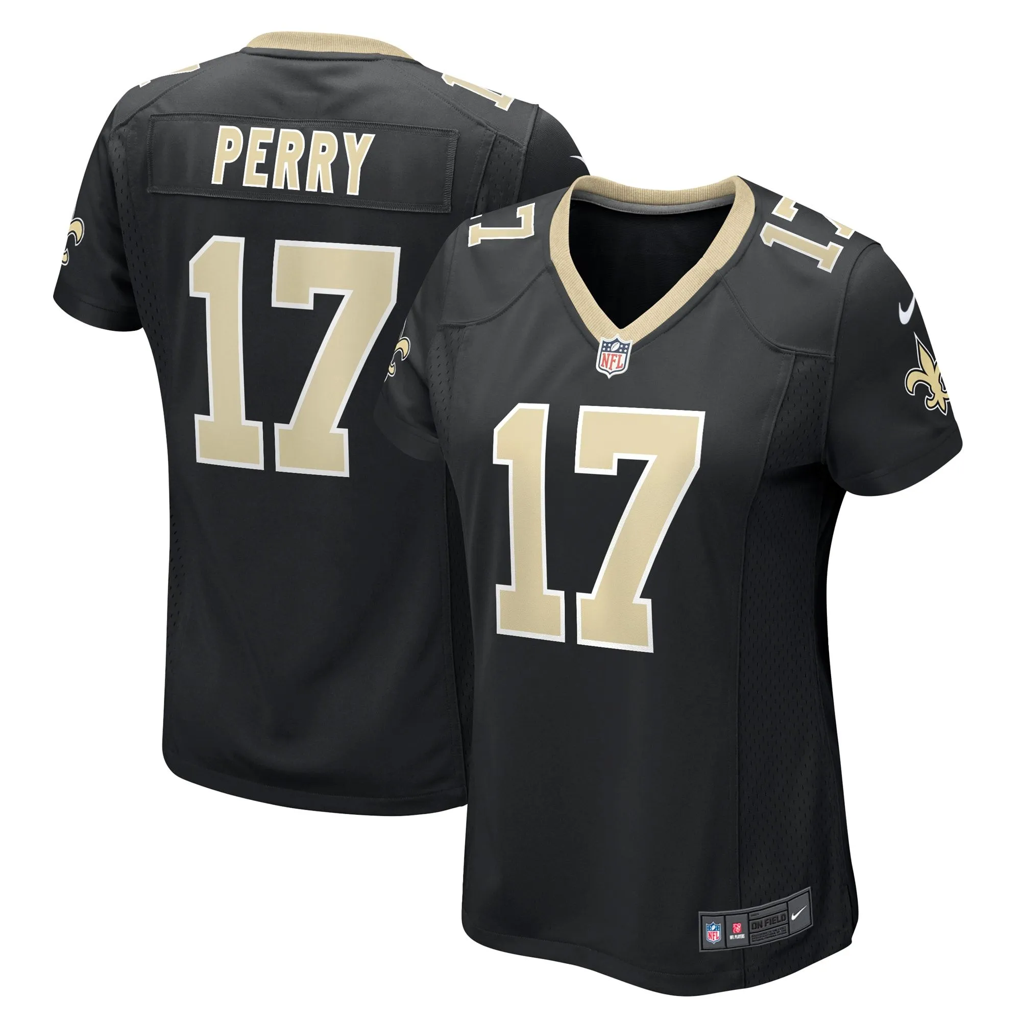 A.T. Perry New Orleans Saints  Women's Team Game Jersey -  Black