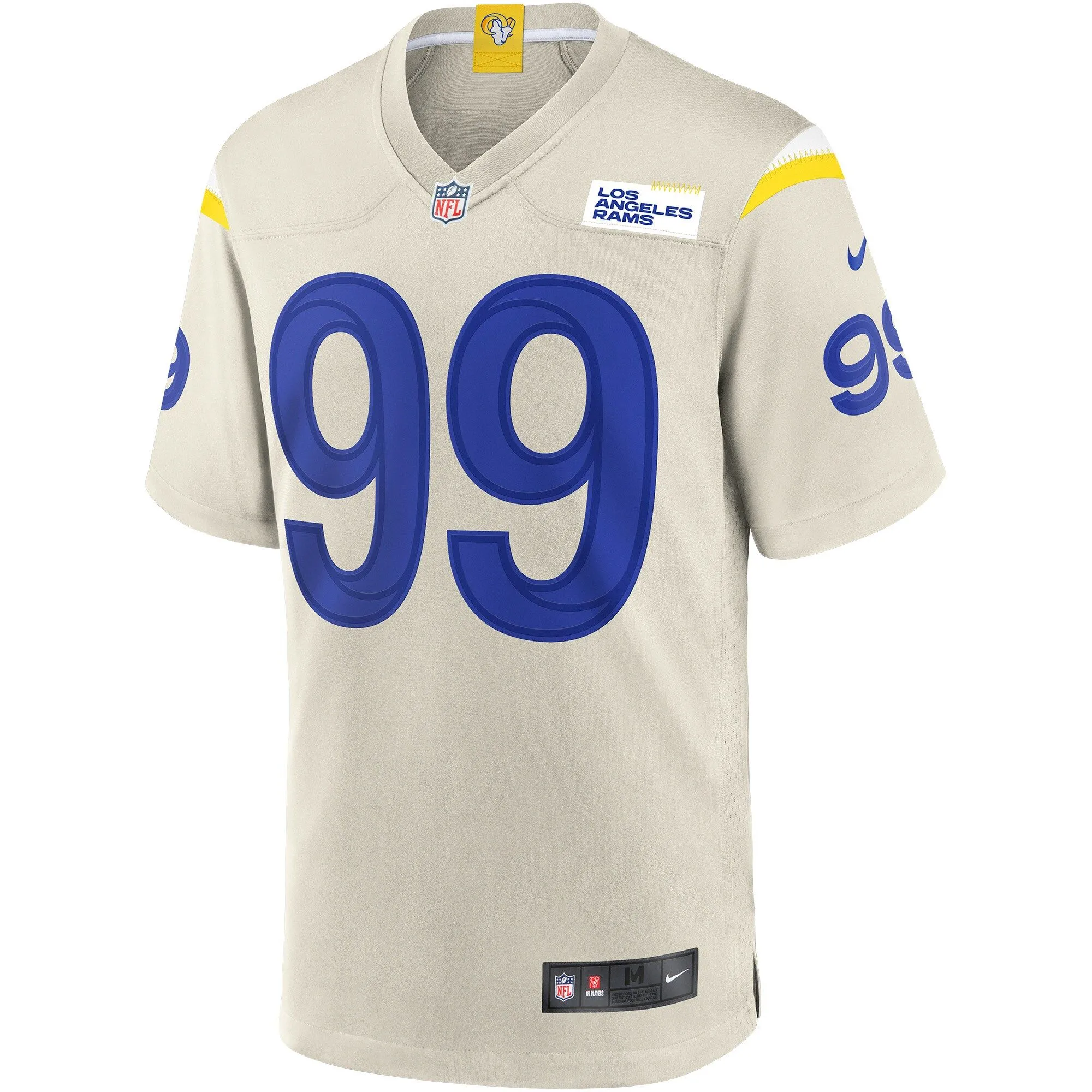 Aaron Donald Los Angeles Rams  Player Game Jersey - Bone