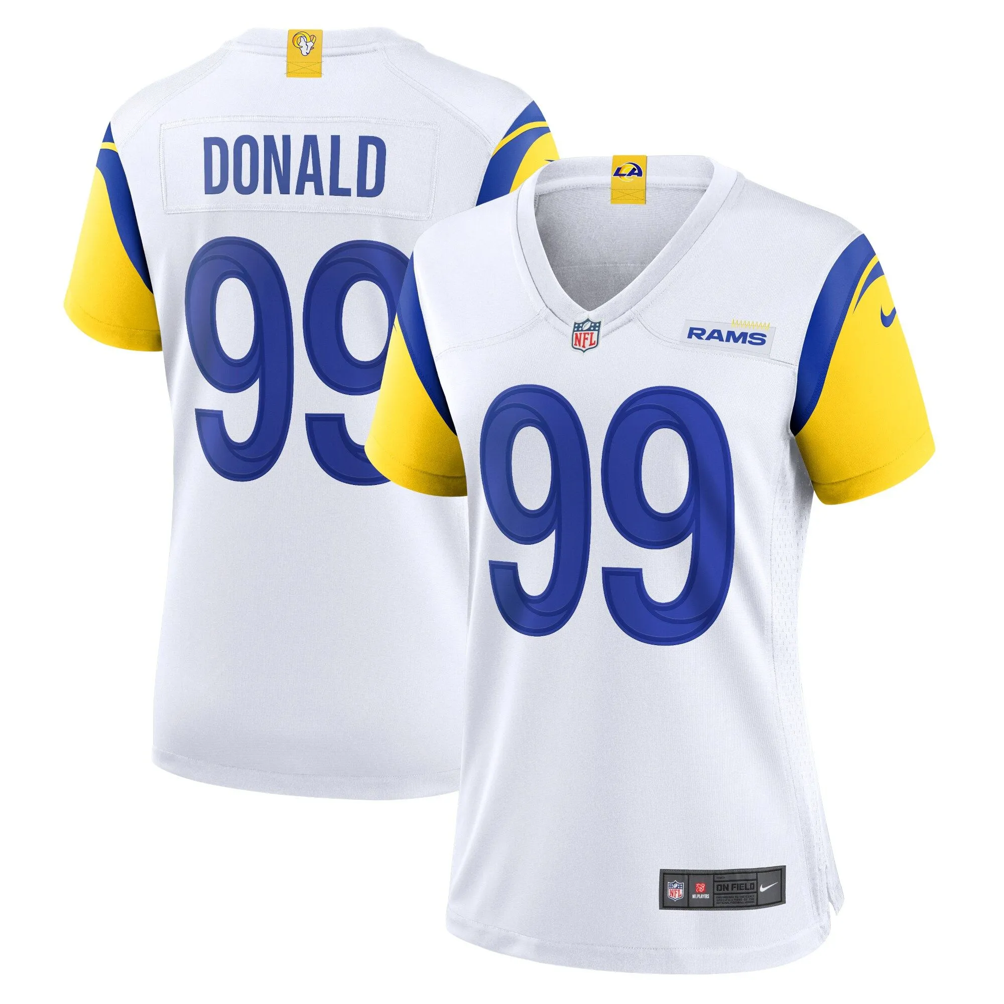 Aaron Donald Los Angeles Rams  Women's Player Jersey - White