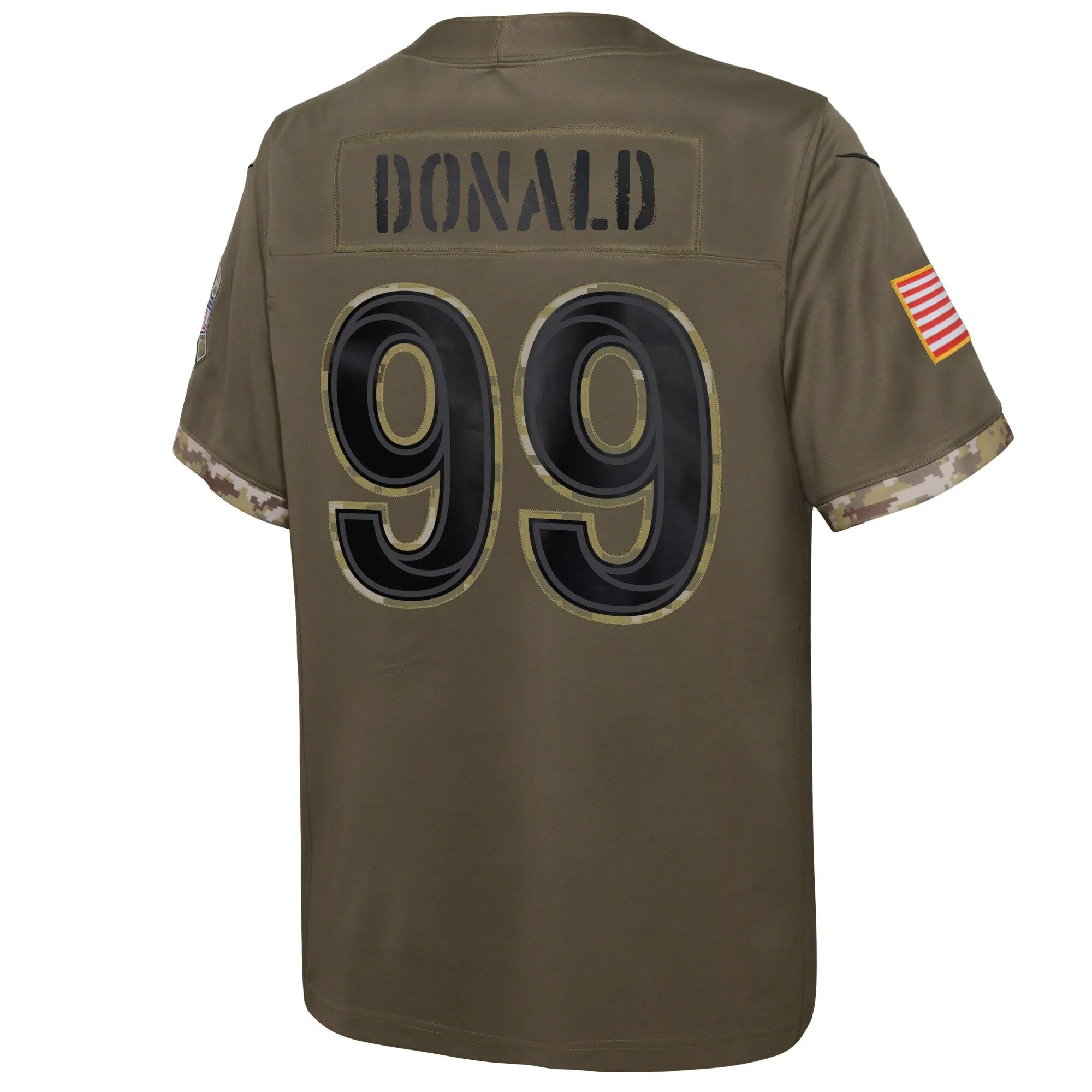 Aaron Donald Los Angeles Rams  Youth 2022 Salute To Service Player Limited Jersey - Olive