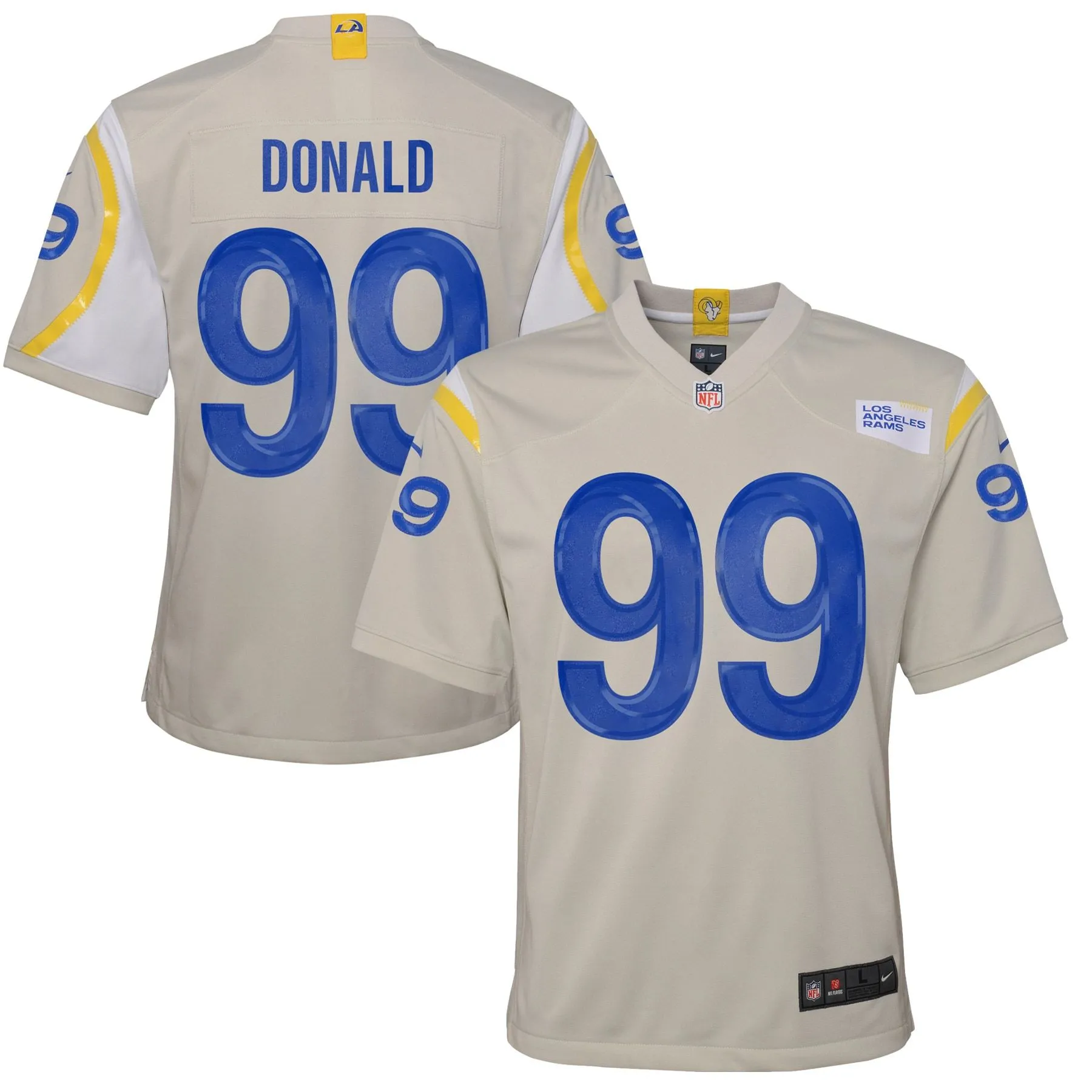 Aaron Donald Los Angeles Rams  Youth Game Jersey - Cream