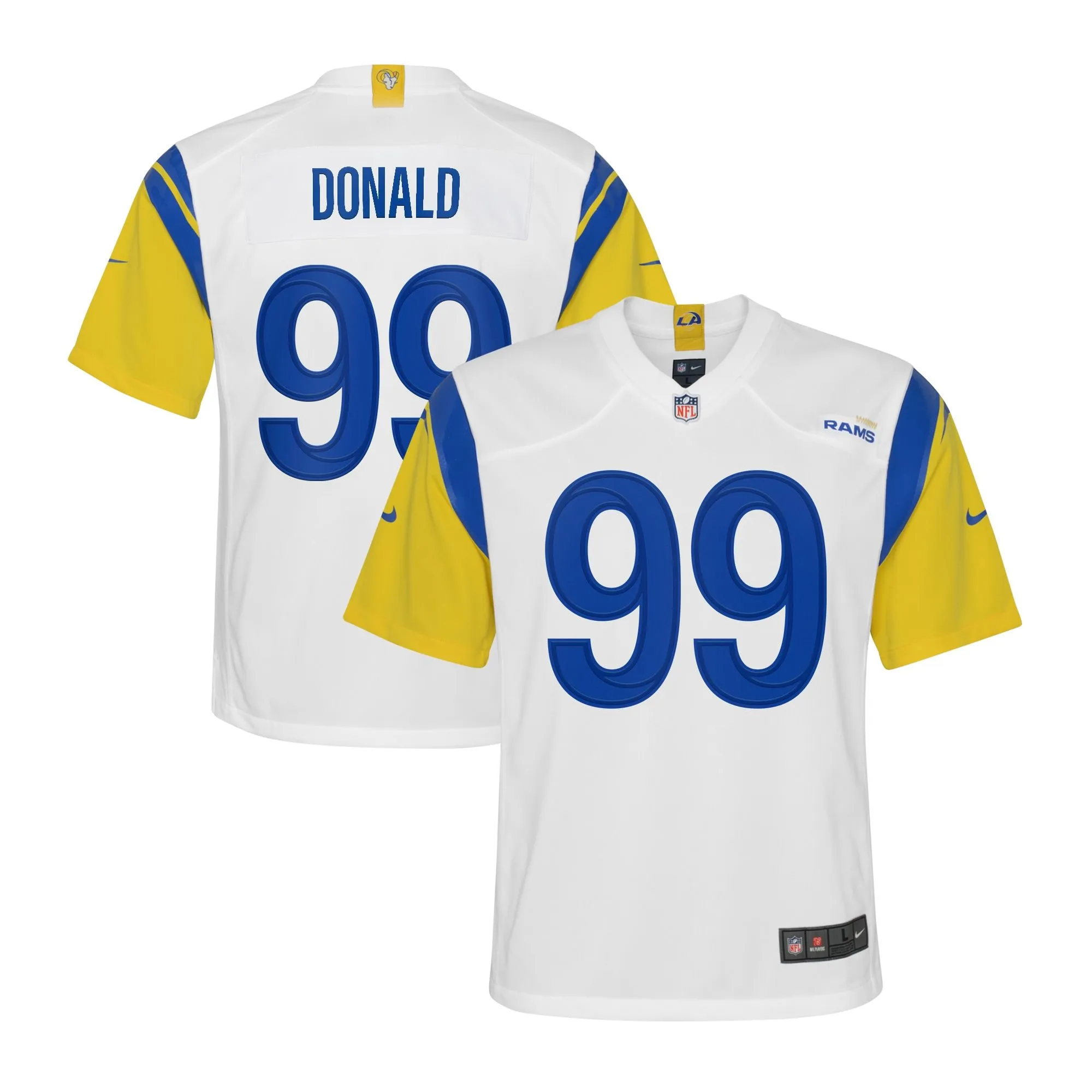 Aaron Donald Los Angeles Rams  Youth Game Jersey - White