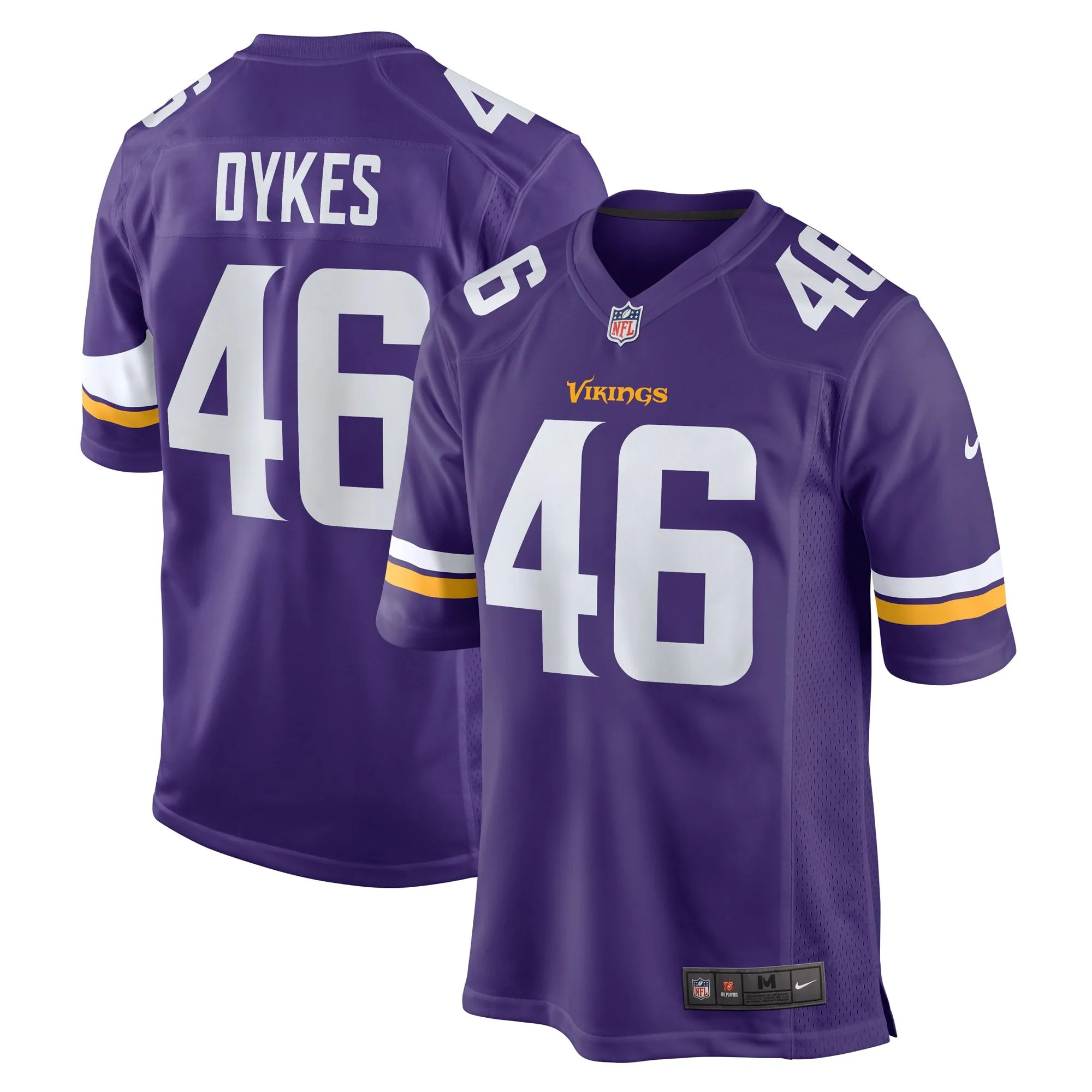 Aaron Dykes Minnesota Vikings  Team Game Jersey - Purple