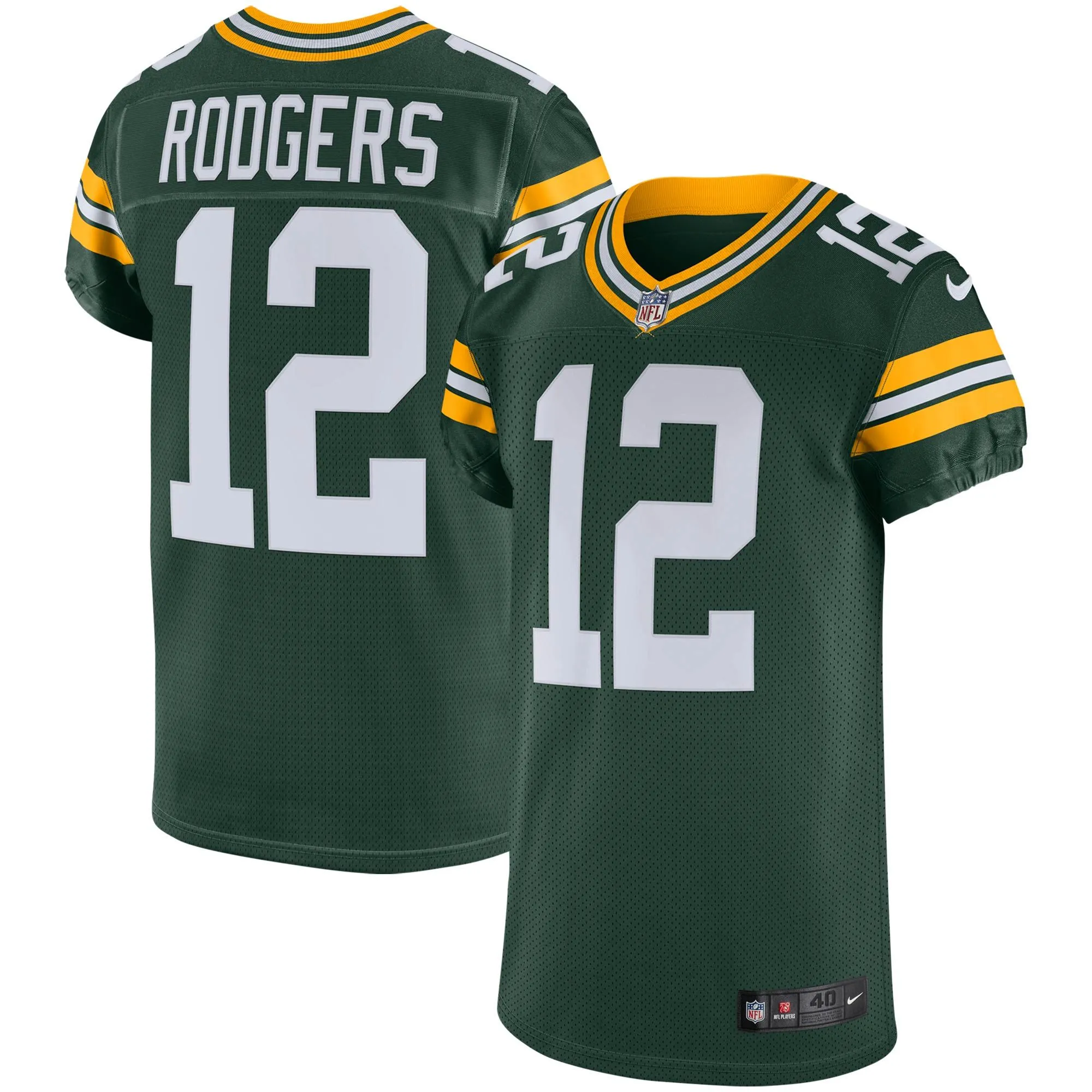 Aaron Rodgers Green Bay Packers  Vapor Elite Jersey - Green