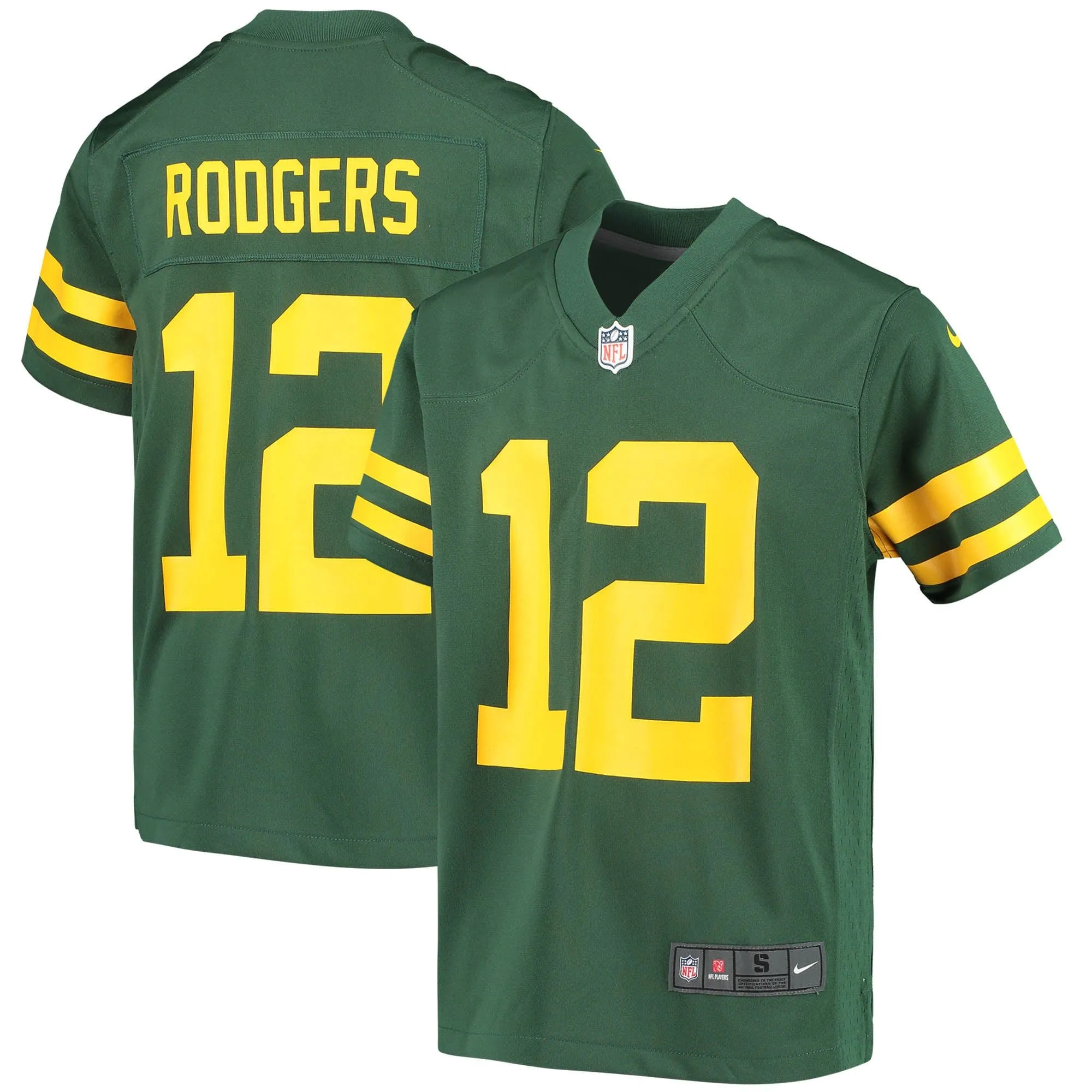 Aaron Rodgers Green Bay Packers  Youth Game Jersey - Green