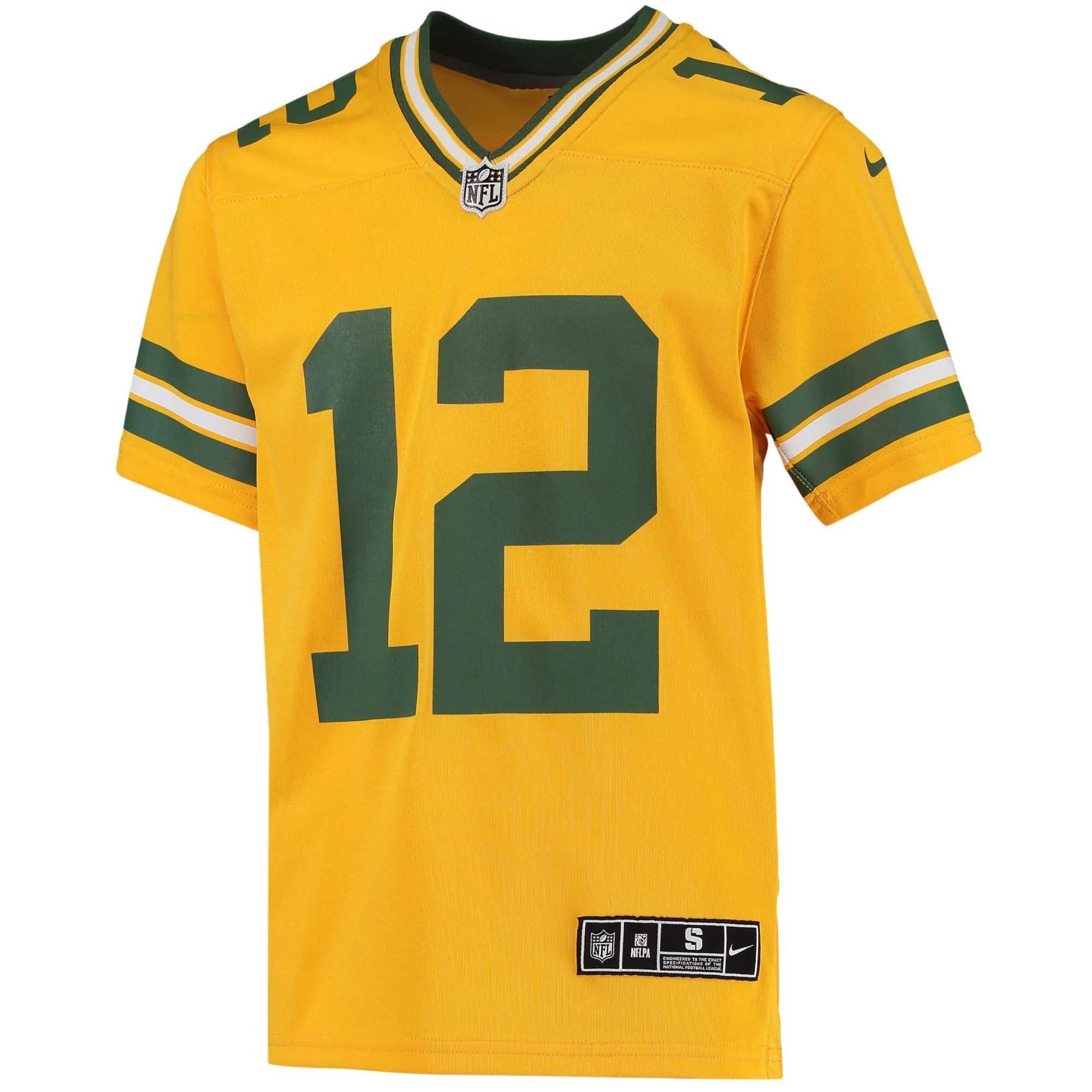 Aaron Rodgers Green Bay Packers  Youth Inverted Team Game Jersey - Gold