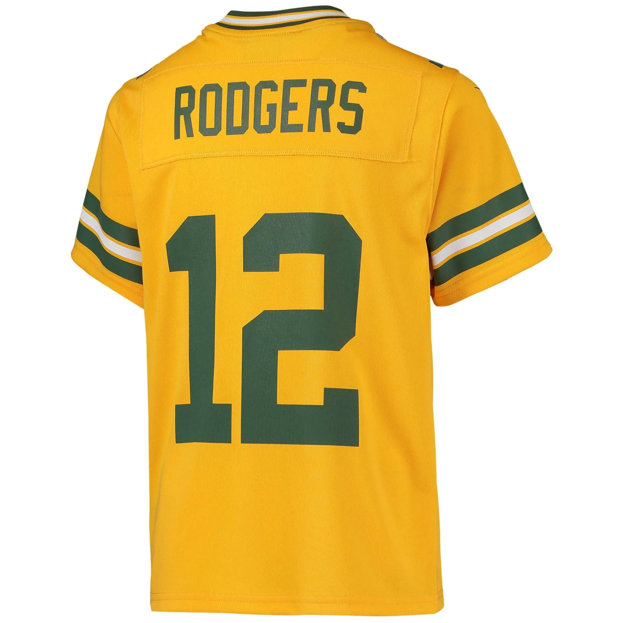 Aaron Rodgers Green Bay Packers  Youth Inverted Team Game Jersey - Gold