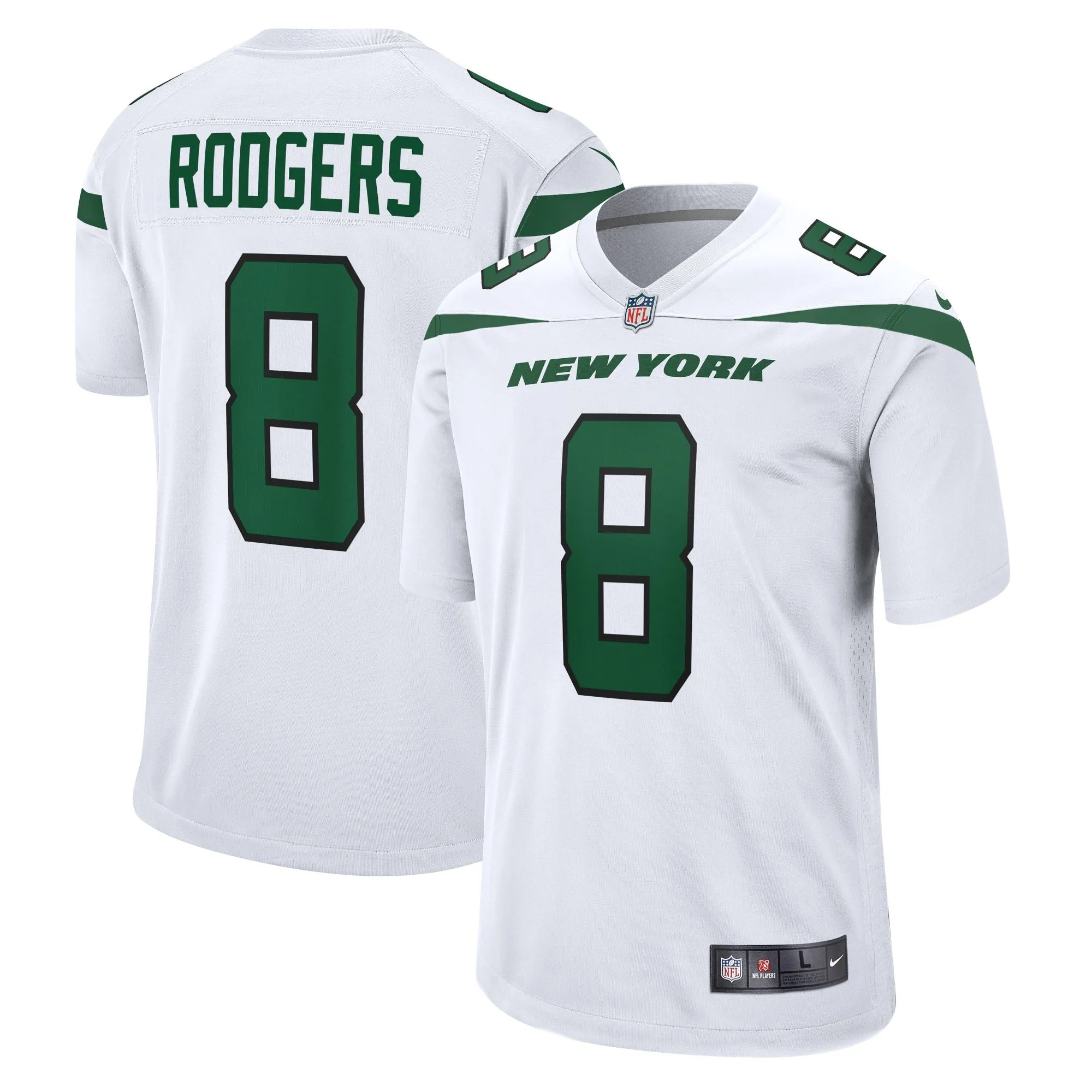 Aaron Rodgers New York Jets  Game Jersey - White