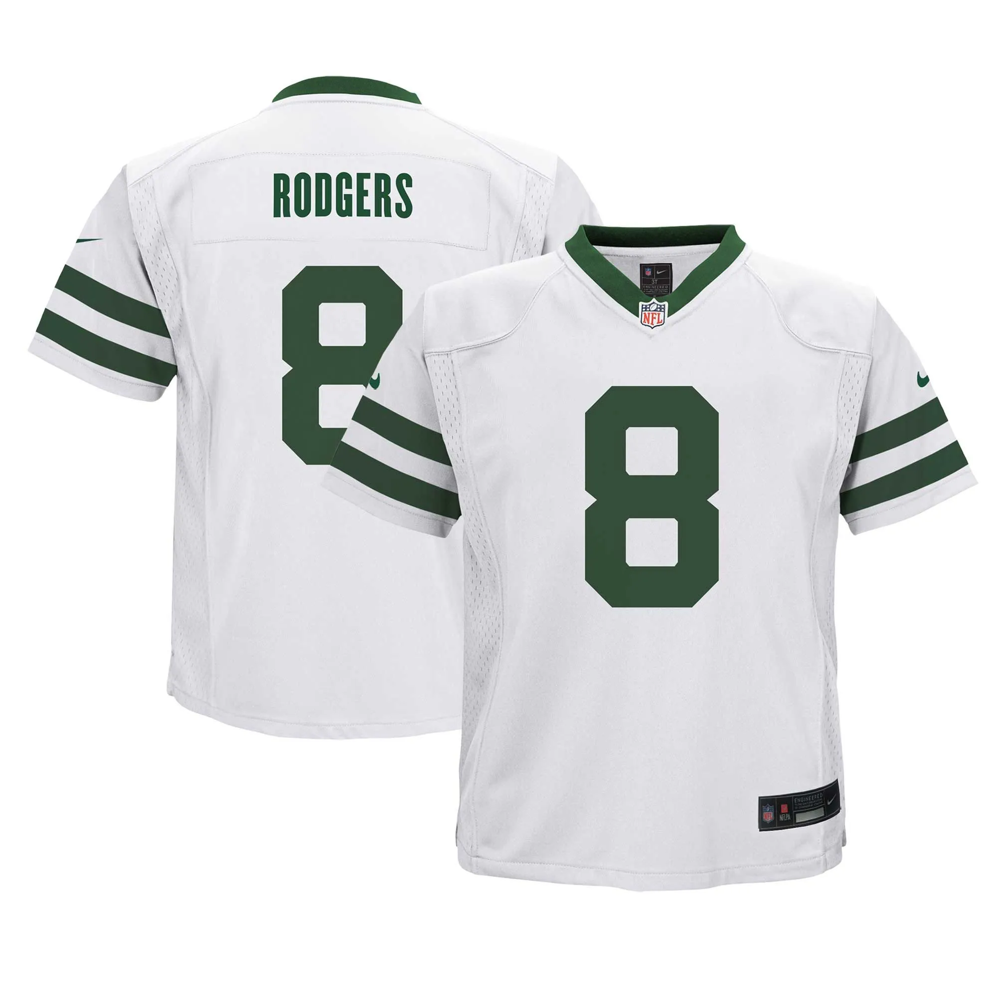 Aaron Rodgers New York Jets  Preschool Alternate Game Jersey - White